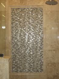 Like A Picture Frame Details For Accent Tile In Shower Versus Having A Whole Wall Done In Accent Det Bathroom Shelf Decor Bathroom Shelves Picture Frame Detail