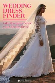 Find The Dress That Speaks To You With The New Wedding Dress Finder From David S Bridal Answer A Few Q Wedding Dress Quiz Wedding Dress Finder Wedding Dresses