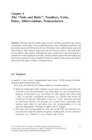Pdf The Nuts And Bolts Numbers Units Dates Abbreviations Nomenclature