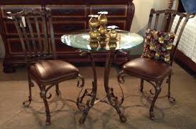 Bistro Set Too Good To Be Threw Designer Consignments San Antonio Tx Wrought Iron Glass Bistro Set Glass Table