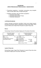 Bagi perusahaan baik perusahaan dagang maupun jasa menyusun laporan keuangan adalah salah satu rutinitas yang harus dilakukan untuk memperoleh gambaran informasi. Hpp Perusahaan Manufaktur