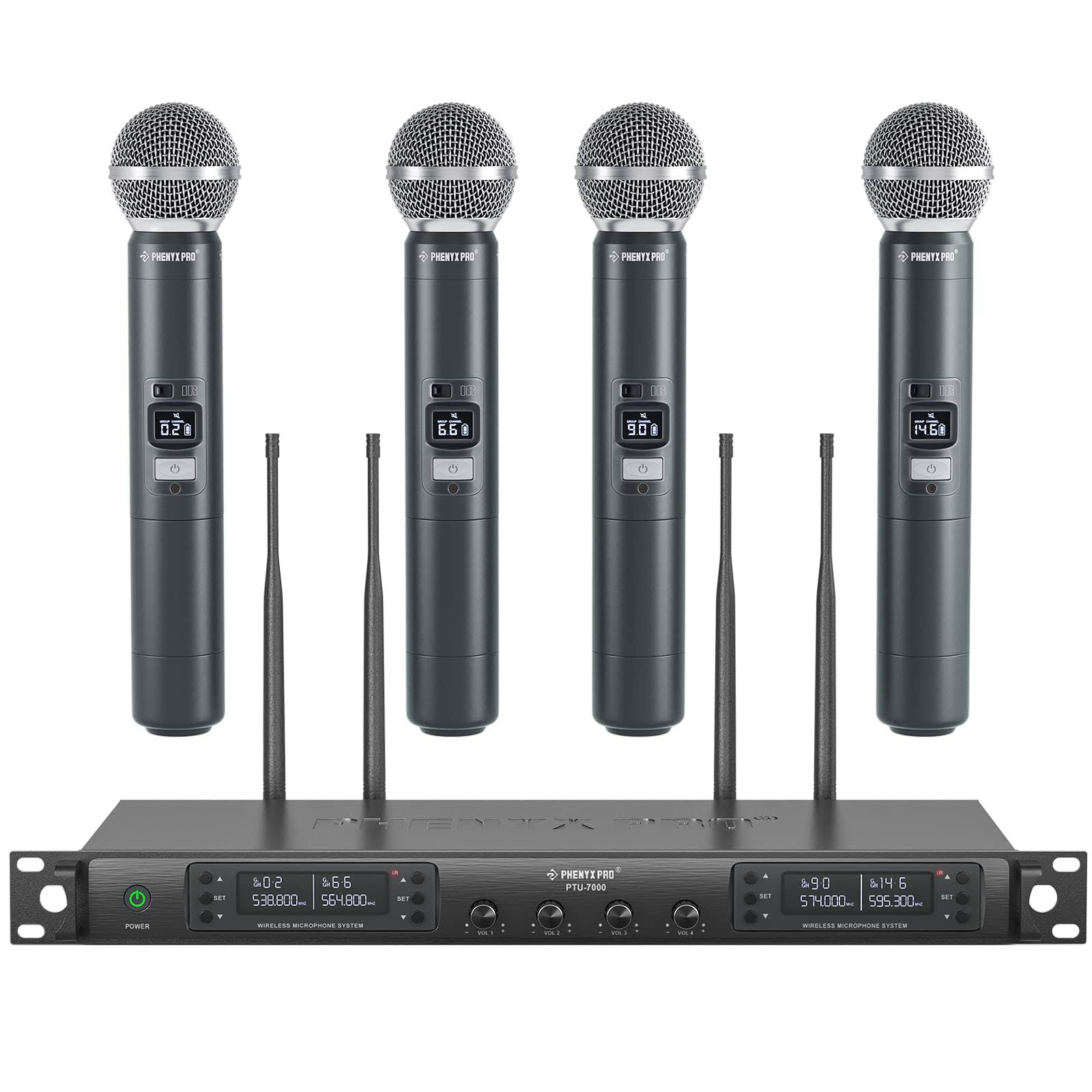PTU-7000 Quad Wireless Microphone System - Phenyx Pro, None / EU