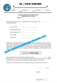 Maybe you would like to learn more about one of these? Contoh Surat Keterangan Lulus Paud Tk Di Masa Pandemi Covid 19 Anak Paud Bermain Belajar