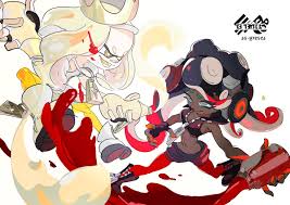 Splatoon 2 - mayonnaise vs. ketchup rematch Splatfest art