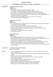 A number of documents are available here to guide you through the recruitment. Research Intern Resume Samples Velvet Jobs