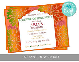 Each template is blank, ready for you to add your artwork and save as a pdf file to upload . Mehndi Invitation Template Corjl Instant Download Invitation Etsy