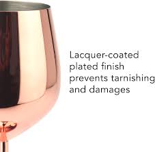 Buy glassware online at wheel&barrow. Buy Pg Copper Rose Gold Stem Stainless Steel Wine Glass Set 4 18 5 Oz Online In Germany B08frrrnh7