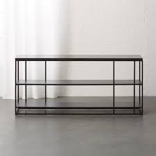 Shop Caged Black Marble Media Console Inspired By The Tall Steel Frames Of Skyscrapers Mermelada Estud Marble Console Table Coffee Table Narrow Console Table