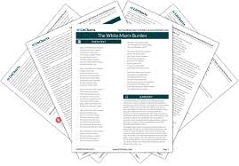 As the last floor of alexander: The White Man S Burden Poem Summary And Analysis Litcharts