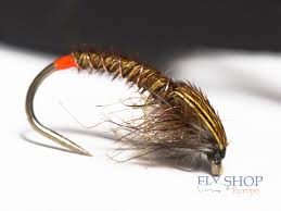 Olive Pheasant Tail Nymph Hot Orange Hs Fly Shop Europe