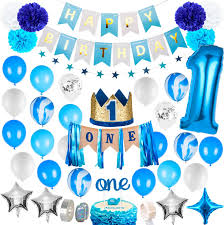 We make things manageable to provide important occasion they'll always remember. Amazon Com 1st Birthday Boy Decorations Baby Boy 1st Birthday Party Supplies Blue Decorations 67pcs With 1st Birthday Baby Crown One Cake Topper 1st Birthday Highchair Banner Decorations Happy Birthday Banner Toys