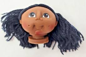 Vintage 12 Bitty Doll Baby Doll Head Brown Black Hair Martha Nelson Thomas  NOS