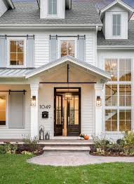 You only get one chance to make a good first impression, so why wouldn't you make your front door entrance the absolute best it can be? Double Entry Doors Farmhouse Exterior Ideas Photos Houzz