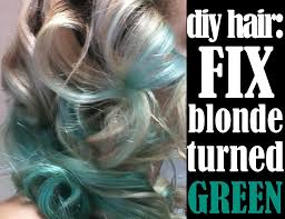 Diy Hair How To Fix Blonde Hair Turned Green Blonde Hair Turned Green Chlorine Green Hair Hair Tint