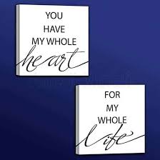 In camera camera da letto mia camera sua camera tua camera. Quadretti Con Scritte 2 Quadri Che Compongono Una Frase D Amore Inglese