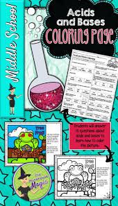 This Is A Great Activity For Middle School Students To Use As Review Of Acids And Bases Includin School Coloring Pages Math Coloring Science Teaching Resources