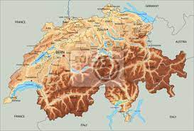 Cartina geografica della svizzera √ cartina svizzera artdreamguide: Mappa Ad Alta Dettagliata Svizzera Fisico Con Letichettatura Carta Da Parati Carte Da Parati Basilea Ginevra Mappatura Myloview It