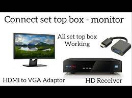 A cable designed to connect a digital port to another or an analog port to another adapts to both pin configurations and doesn't transform the signal. How You Can Connect A Set Screen Monitor To Some Cable Box Hardware Rdtk Net