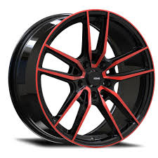 Black And Red Wheels Myth Gloss Black Red Tint Clearcoat Rim By Konig Wheels Wheel Size 19x8 5 Konig Wheels Custom Wheels Cars Mustang Wheels