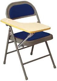 Padded Miracle Fold Tablet Arm Chair By Ki Right Hand 704ftar 52154 Folding Chair Oversized Chair Living Room Padded Folding Chairs
