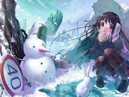 Anime En Un Paisaje De Nieve Buscar Con Google Fondo De Anime Los Angeles California Anime
