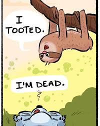 It's #kidlitartpostcard day! Here is a mini comic of some characters that I  am developing. I read that a sloth only poops about once per week! It is  one of the few