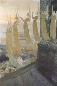 Cloches Du Soir Evening Bells 1895 Carlos Schwabe In 2020 Art Painting Fine Art