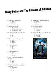 Rowling's series of harry potter novels. Harry Potter Quiz Esl Worksheet By Veronicaw