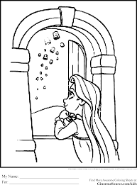 Free rapunzel paper lantern printable. Rapunzel Coloring Pages Easy