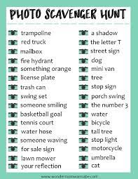 Yes, virtual scavenger hunts provide a way to connect. Free Printable Photo Scavenger Hunt