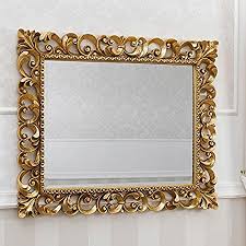 Specchiera Stile Barocco Cornice Traforata Foglia Oro Specchio Molato Cm 107 X 87 Specchio Barocco Specchi Specchio Smussato