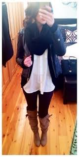 Cute Black And Brown Outfits Style Me Moody Black Brown And White Layers Fashion Brown Boots Outfit Cute Outfits