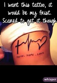 I Want This Tattoo It Would Be My Frist Scared To Get It Though Heartbeat Tattoo Tattoos Faith Hope Love Tattoo