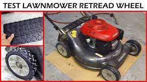 Front wheels are not ball bearing. How To Retread The Honda Lawnmower Wheel Youtube