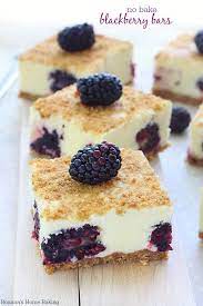 No Bake Blackberry Bars Recipe Recipe Desserts Dessert Recipes Baking
