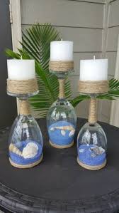 I have light blue, dark blue… 190 Wine Glass Candles Ideas Wine Glass Candle Wine Glass Candle Holder Wine Glass