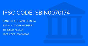 What does sbt stand for in banking? State Bank Of India Sbi Koorkancherry Branch Thrissur Ifsc Code Sbin0070174 Branch Code 70174