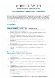 Sales executives help to drive a business forward by selling its products or services to customers. Administrative Sales Assistant Resume Samples Qwikresume