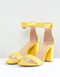 Raid Wide Fit Raid Wide Fit Genna Yellow Block Heeled Sandals Heel Sandals Outfit Sandals Heels Heels