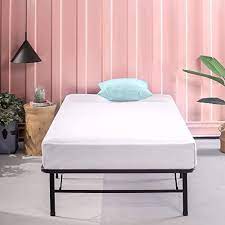 Bed frame + narrow twin mattress. Zinus Smartbase Zero Assembly Mattress Foundation 14 Inch Metal Platform Bed Frame No Box Spring Needed Sturdy Steel Frame Underbed Storage Narrow Twin Buy Online At Best Price In Uae Amazon Ae