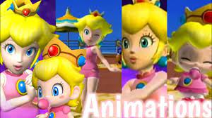 Mario Super Sluggers Peach And Baby Peach Animations Youtube