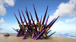The metal railing is treated as a metal structure and can only be damaged by explosives, the tek rifle, tek saddles, a titanosaur, arthropluera, corrupted creatures, enraged creatures. Metal Spike Wall Official Ark Survival Evolved Wiki
