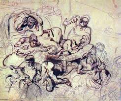 Esquisse Pour Le Tableau Mort De Sardanapalas Eugene Delacroix