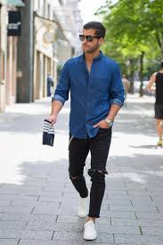 Latest Style In Men S Dress Shirts Ripped Jeans Men White Jeans Men Jeans Outfit Men