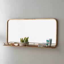 Metal Mirror With Shelf Large Mirror With Shelf Metal Mirror Shelves