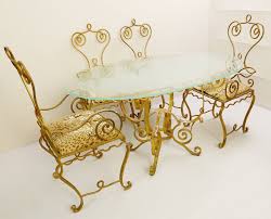Dining, living room furniture all motors for sale property jobs services community pets. Set Of Gilded Wrought Iron Dining Table And 4 Armchairs Dining Room Items By Category European Antiques Decorative