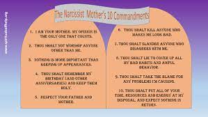 Oftentimes narcissistic parents try to force their children to live in their shadows or set unachievable expectations for their children. How To Have A Relationship With A Narcissistic Mother Quora