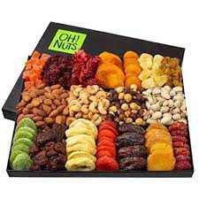 Oh Nuts Christmas Gift Baskets Xl 18 Variety Nut Dried Fruit Basket Gourmet Holiday Family Sympathy Gifts D In 2021 Gourmet Holiday Food Gifts Fruit Basket Gift