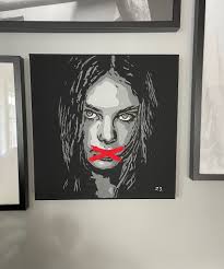 Akryl på lerret #demokrati by Julia Julia Sandberg ❌