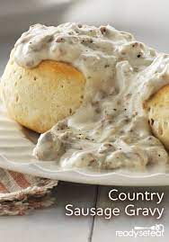 Country Sausage In A Creamy White Gravy Great Over Biscuits Sausage Gravy Country Sausage Gravy White Gravy Recipe